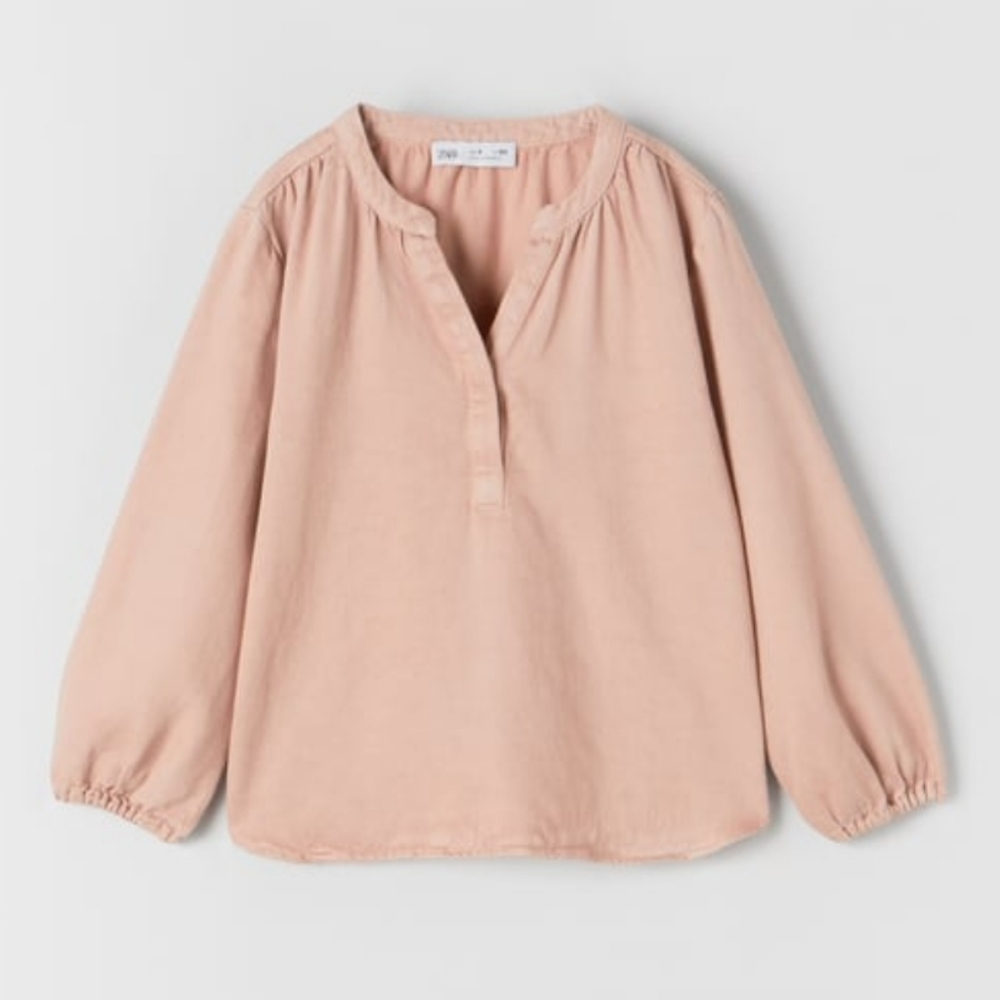 Zara Flowy Pale Pink Blouse
